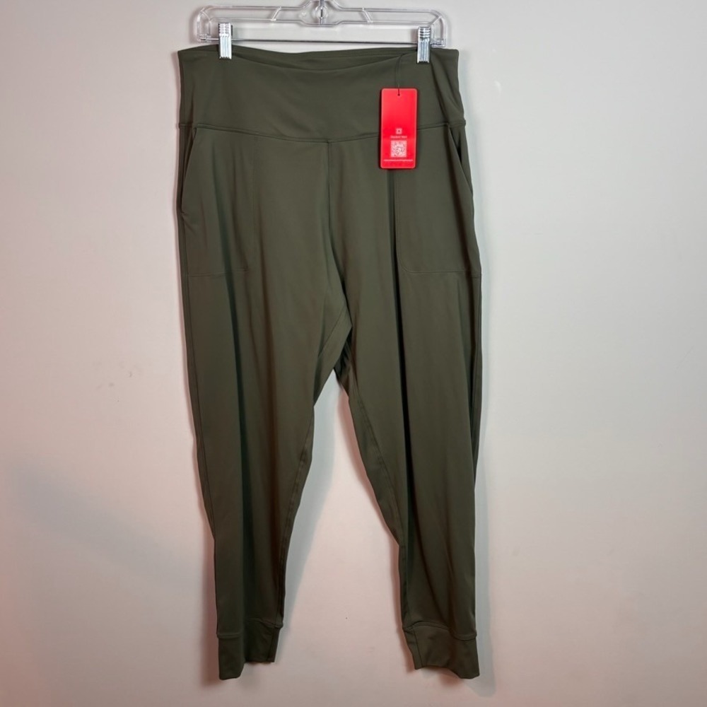 NEW THE GYM PEOPLE Womens Green Joggers Pants sz XL NWT Athlesiure Pockets Gym